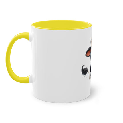 Harmony Two-Tone Coffee Mug: Sip in Style, Revel in Comfort - Cow