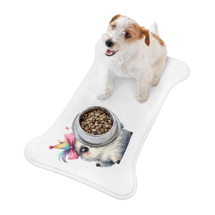 CharmPaws Pet Feeding Mats: Keep Mealtime Mess-Free & Stylish! - Sheep