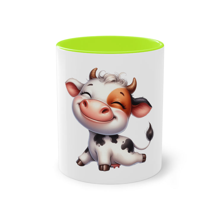 Harmony Two-Tone Coffee Mug: Sip in Style, Revel in Comfort - Cow