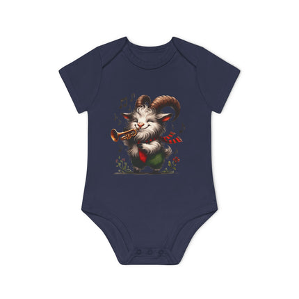 SnuggleNest Organic Baby Bodysuit (Short Sleeves) Goat