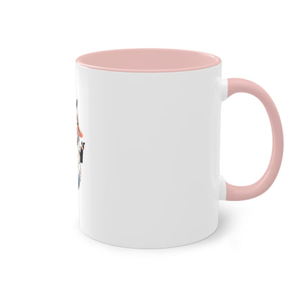 Harmony Two-Tone Coffee Mug: Sip in Style, Revel in Comfort - Sheep