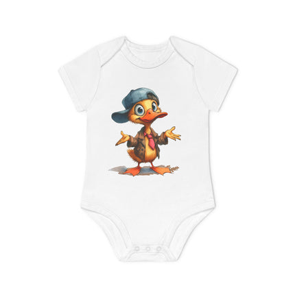 SnuggleNest Organic Baby Bodysuit (Short Sleeves) Duck