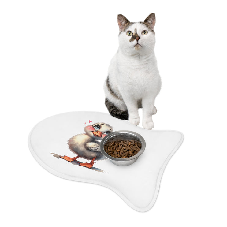 CharmPaws Pet Feeding Mats: Keep Mealtime Mess-Free & Stylish! - Duck