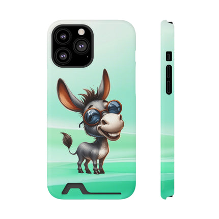 EnchantGuard Phone Case with Card Holder: Style Meets Functionality - Donkey