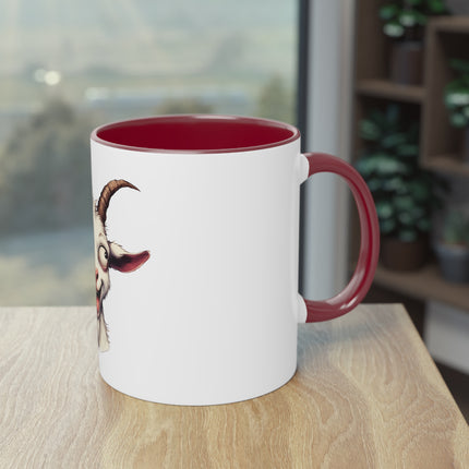 Harmony Two-Tone Coffee Mug: Sip in Style, Revel in Comfort - Goat