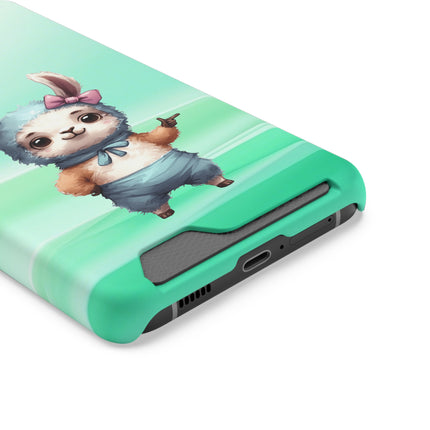 EnchantGuard Phone Case with Card Holder: Style Meets Functionality - Rabbit