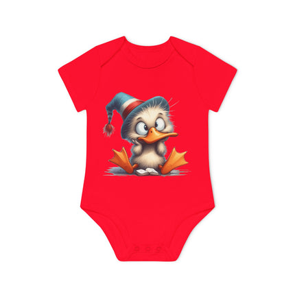 SnuggleNest Organic Baby Bodysuit (Short Sleeves) Duck