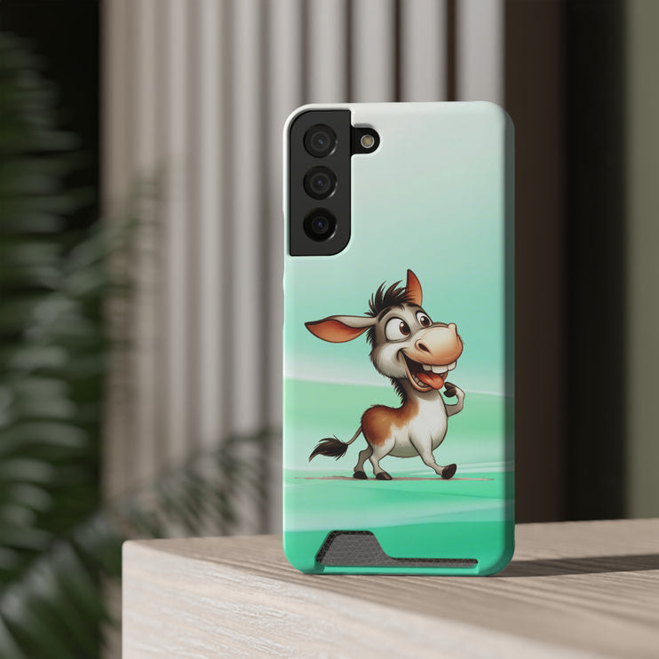 EnchantGuard Phone Case with Card Holder: Style Meets Functionality - Donkey