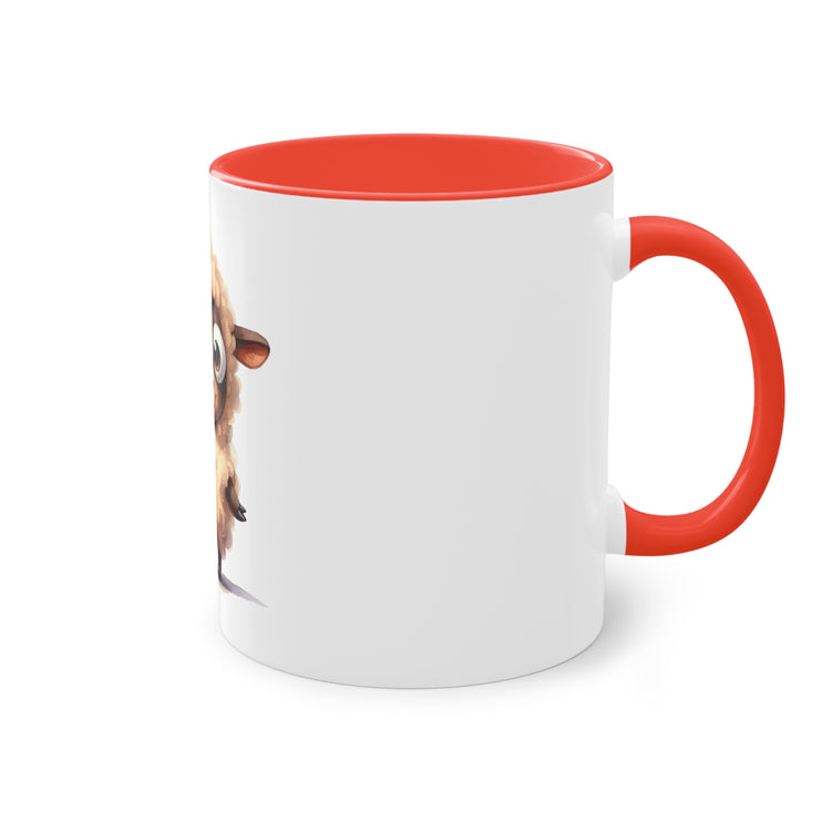 Harmony Two-Tone Coffee Mug: Sip in Style, Revel in Comfort - Sheep