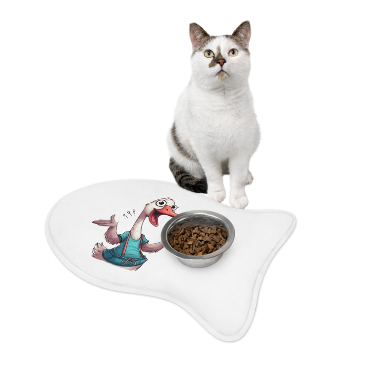 CharmPaws Pet Feeding Mats: Keep Mealtime Mess-Free & Stylish! - Goose