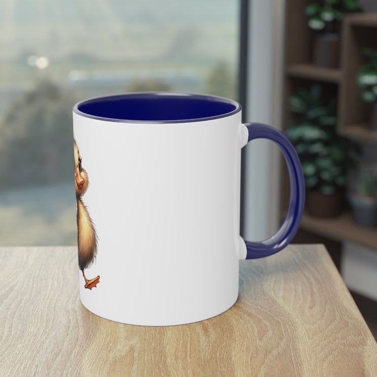 Harmony Two-Tone Coffee Mug: Sip in Style, Revel in Comfort - Duck