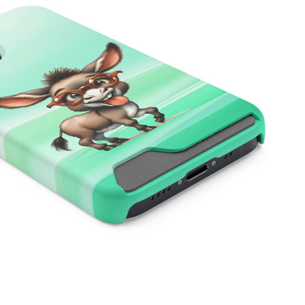 EnchantGuard Phone Case with Card Holder: Style Meets Functionality - Donkey