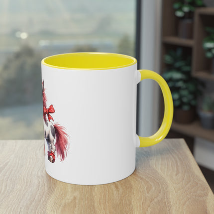 Harmony Two-Tone Coffee Mug: Sip in Style, Revel in Comfort - Horse