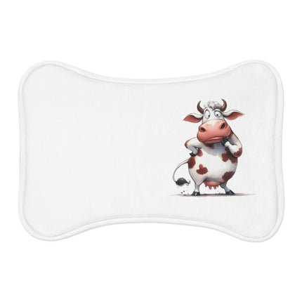 CharmPaws Pet Feeding Mats: Keep Mealtime Mess-Free & Stylish! - Cow