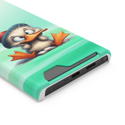 EnchantGuard Phone Case with Card Holder: Style Meets Functionality - Duck