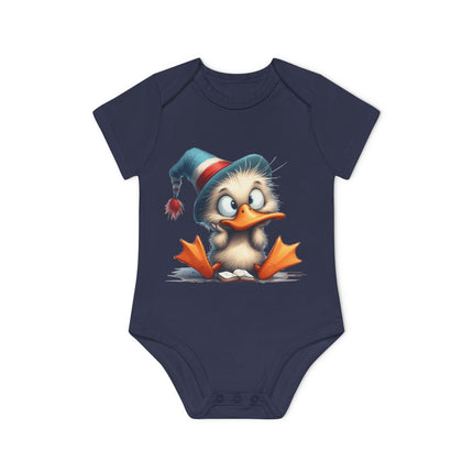 SnuggleNest Organic Baby Bodysuit (Short Sleeves) Duck