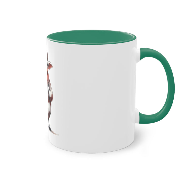 Harmony Two-Tone Coffee Mug: Sip in Style, Revel in Comfort - Cow