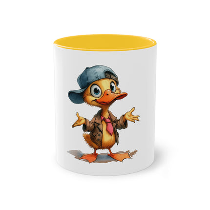 Harmony Two-Tone Coffee Mug: Sip in Style, Revel in Comfort - Duck