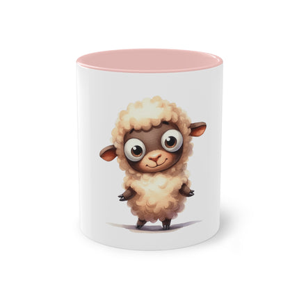 Harmony Two-Tone Coffee Mug: Sip in Style, Revel in Comfort - Sheep