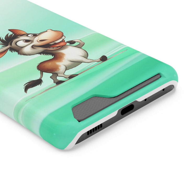 EnchantGuard Phone Case with Card Holder: Style Meets Functionality - Donkey