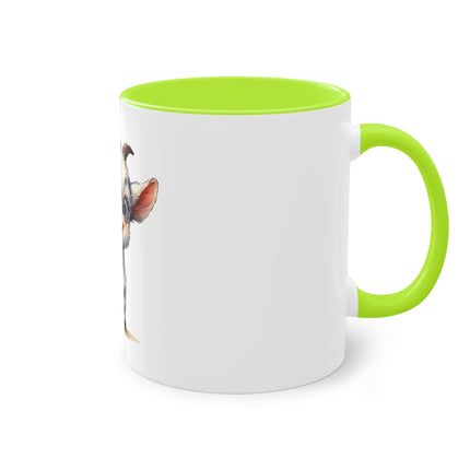 Harmony Two-Tone Coffee Mug: Sip in Style, Revel in Comfort - Goat