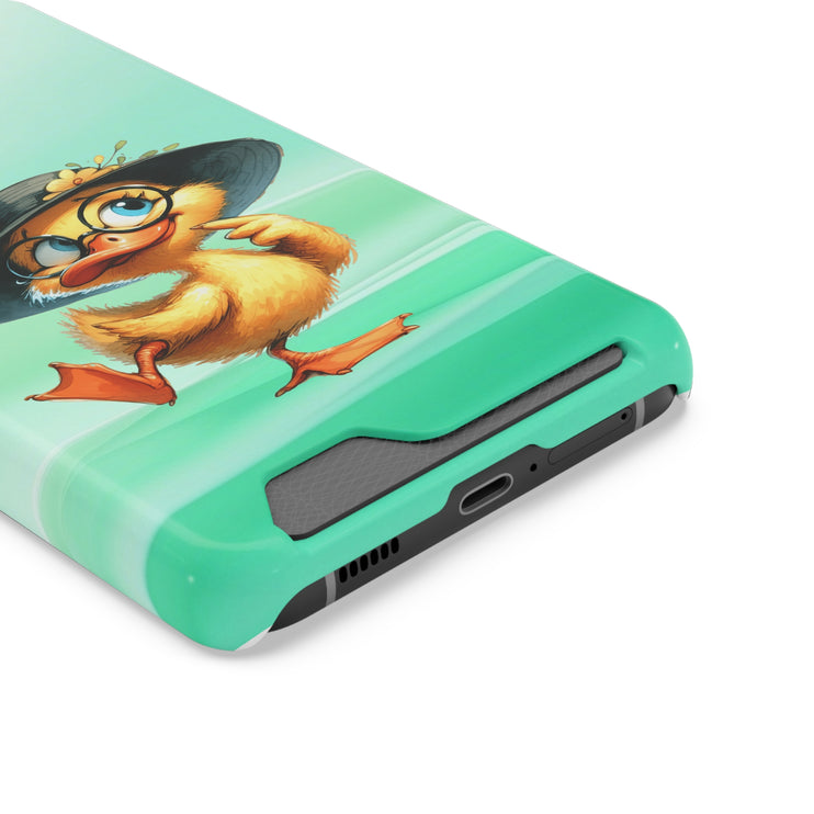 EnchantGuard Phone Case with Card Holder: Style Meets Functionality - Duck