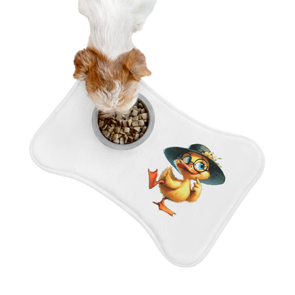 CharmPaws Pet Feeding Mats: Keep Mealtime Mess-Free & Stylish! - Duck