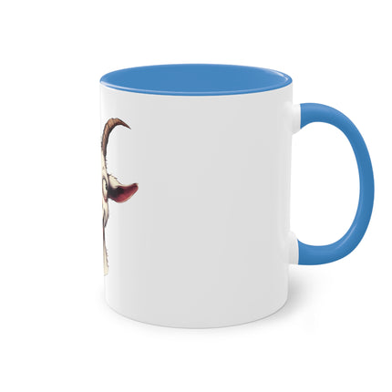 Harmony Two-Tone Coffee Mug: Sip in Style, Revel in Comfort - Goat