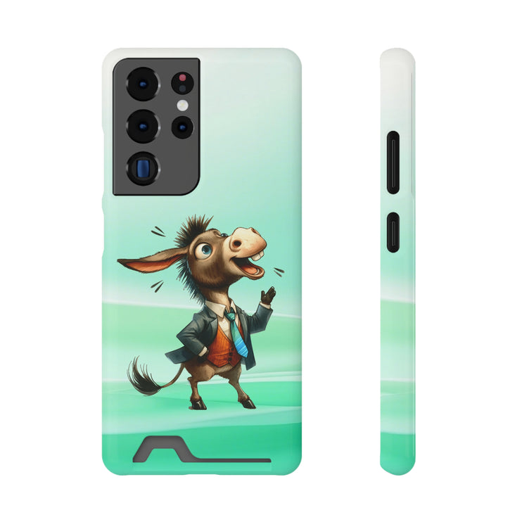 EnchantGuard Phone Case with Card Holder: Style Meets Functionality - Donkey