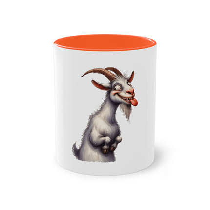 Harmony Two-Tone Coffee Mug: Sip in Style, Revel in Comfort - Goat