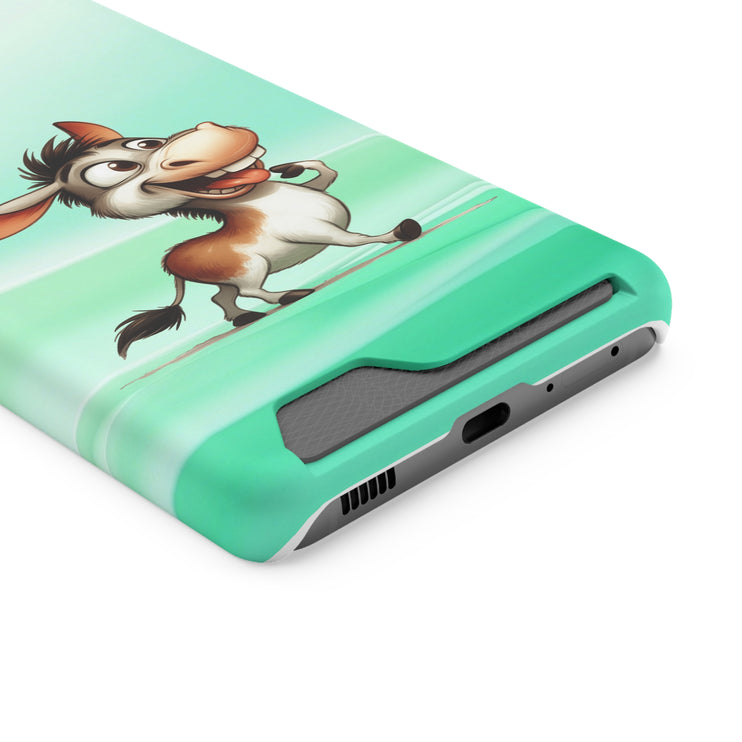 EnchantGuard Phone Case with Card Holder: Style Meets Functionality - Donkey