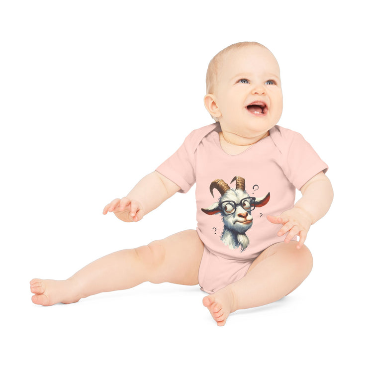 SnuggleNest Organic Baby Bodysuit (Short Sleeves) Goat