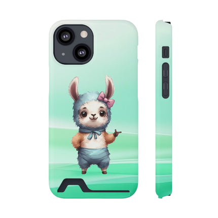 EnchantGuard Phone Case with Card Holder: Style Meets Functionality - Rabbit