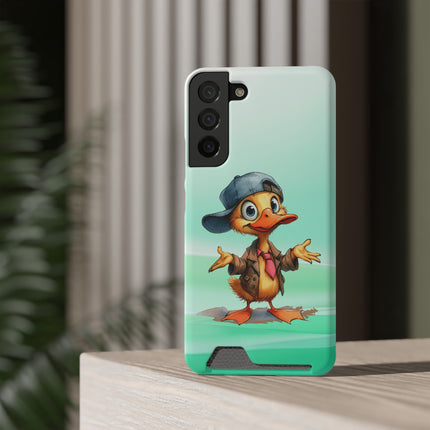 EnchantGuard Phone Case with Card Holder: Style Meets Functionality - Duck