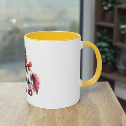 Harmony Two-Tone Coffee Mug: Sip in Style, Revel in Comfort - Horse