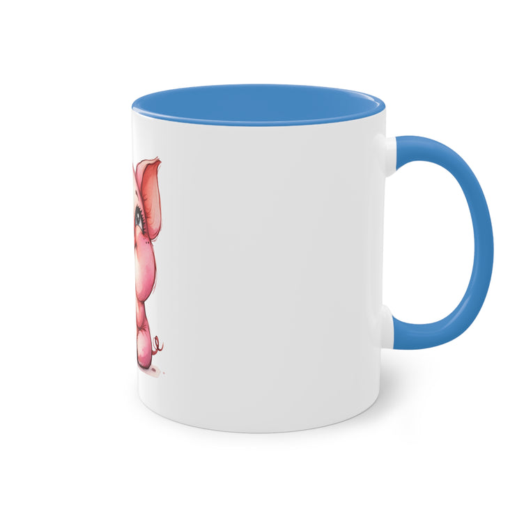 Harmony Two-Tone Coffee Mug: Sip in Style, Revel in Comfort - Pig