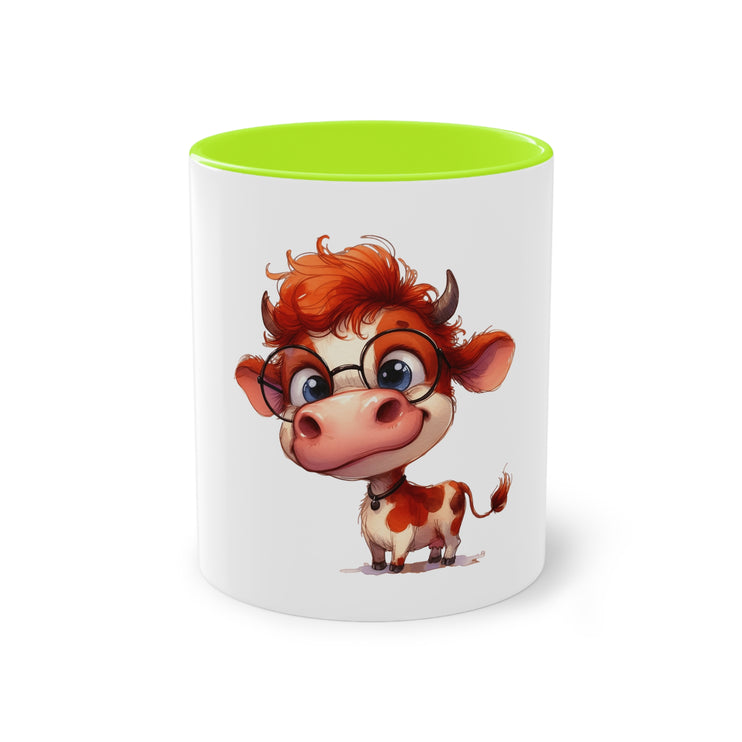 Harmony Two-Tone Coffee Mug: Sip in Style, Revel in Comfort - Cow