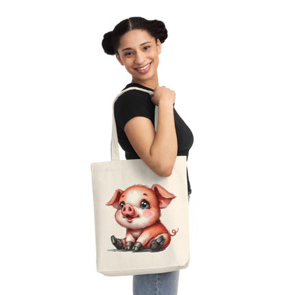 Καμβά sustainstyle Tote Bag: Eco -Conscious Fashion - Pig