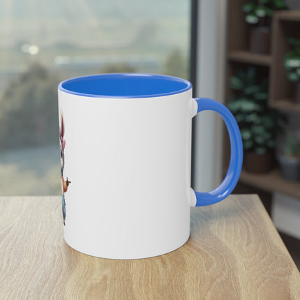 Harmony Two-Tone Coffee Mug: Sip in Style, Revel in Comfort - Rabbit