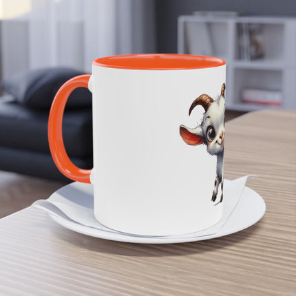 Harmony Two-Tone Coffee Mug: Sip in Style, Revel in Comfort - Goat