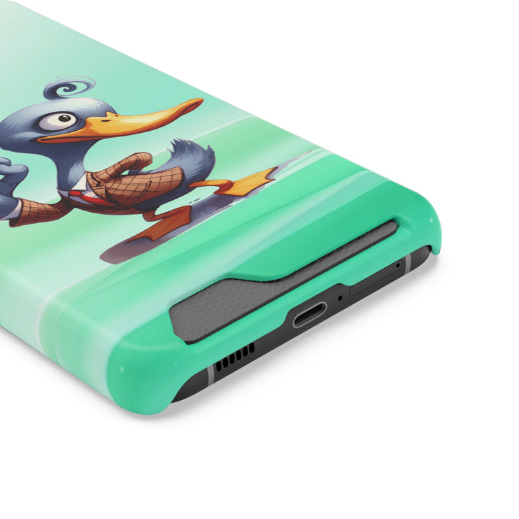 EnchantGuard Phone Case with Card Holder: Style Meets Functionality - Duck