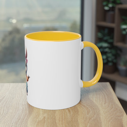 Harmony Two-Tone Coffee Mug: Sip in Style, Revel in Comfort - Rabbit