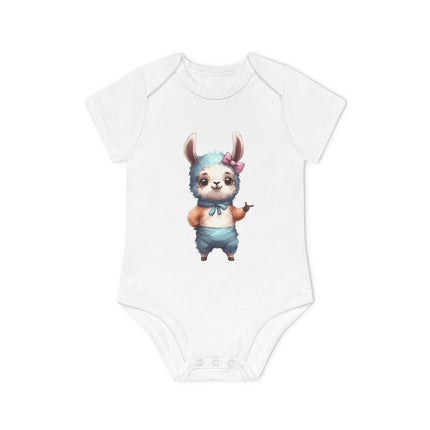 SnuggleNest Organic Baby Bodysuit (Short Sleeves) Sheep