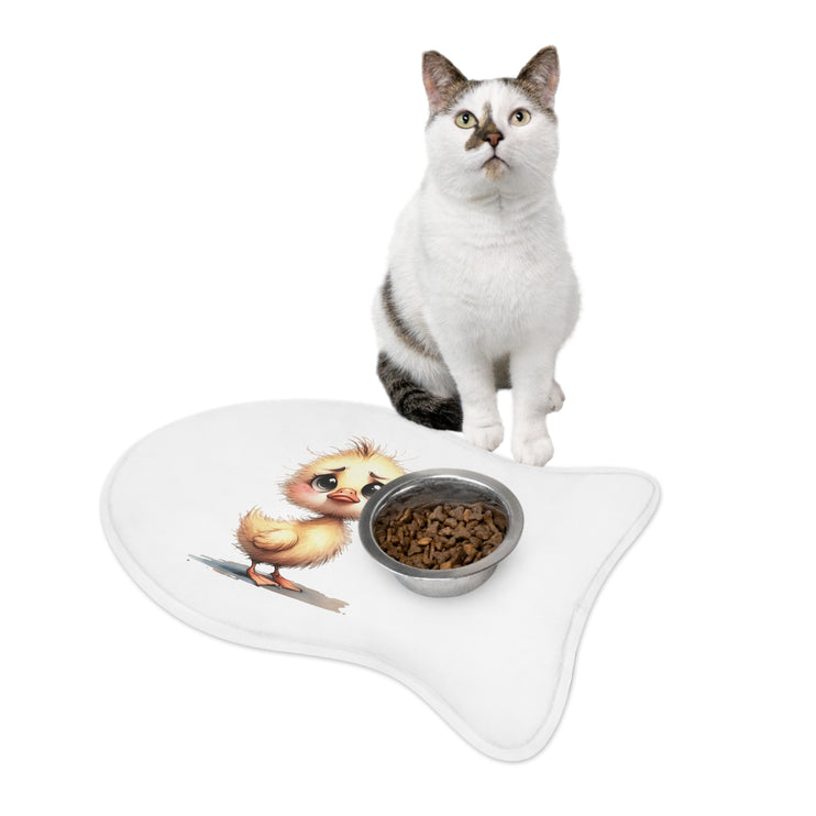 CharmPaws Pet Feeding Mats: Keep Mealtime Mess-Free & Stylish! - Duck