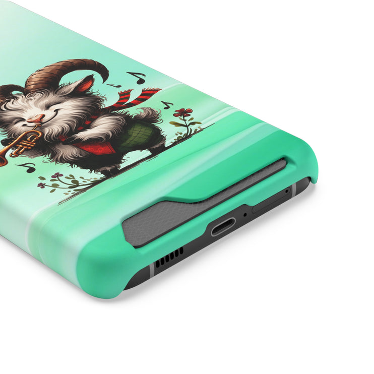 EnchantGuard Phone Case with Card Holder: Style Meets Functionality - Goat