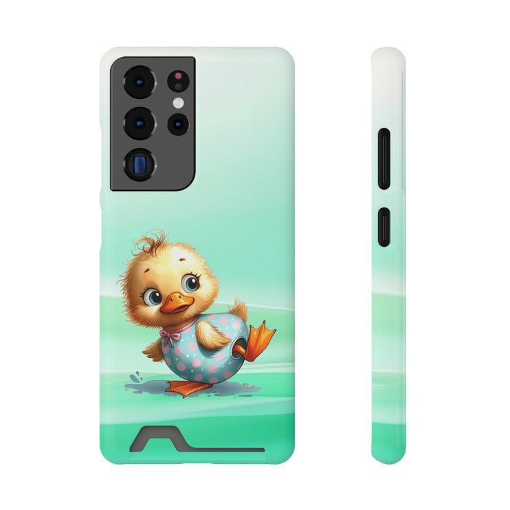 EnchantGuard Phone Case with Card Holder: Style Meets Functionality - Duck