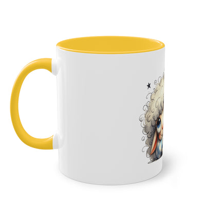 Harmony Two-Tone Coffee Mug: Sip in Style, Revel in Comfort - Sheep