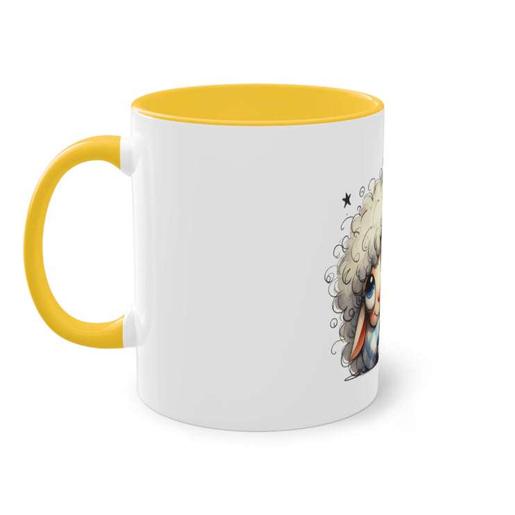 Harmony Two-Tone Coffee Mug: Sip in Style, Revel in Comfort - Sheep