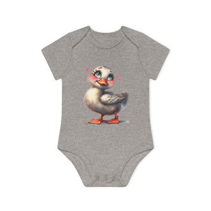 SnuggleNest Organic Baby Bodysuit (Short Sleeves) Duck