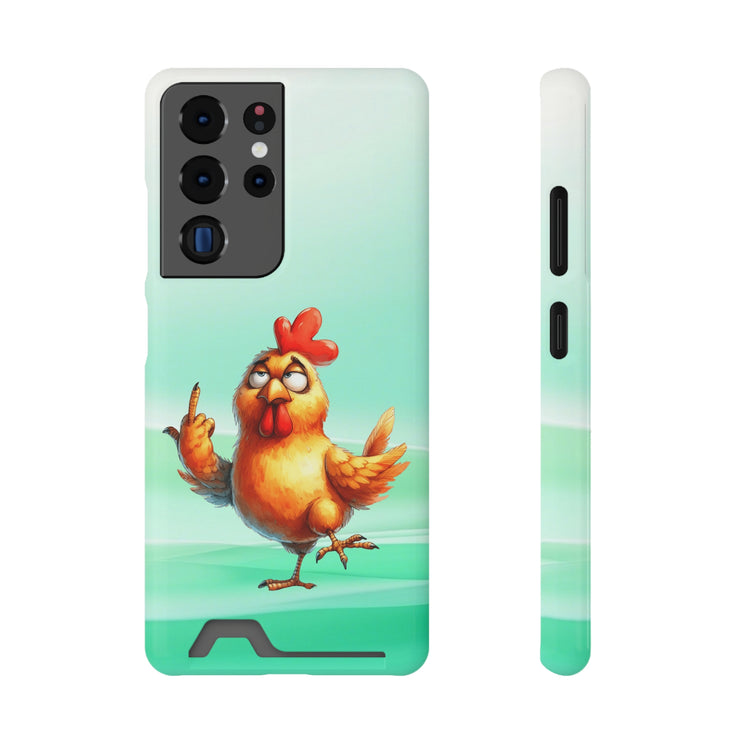 EnchantGuard Phone Case with Card Holder: Style Meets Functionality - Rooster